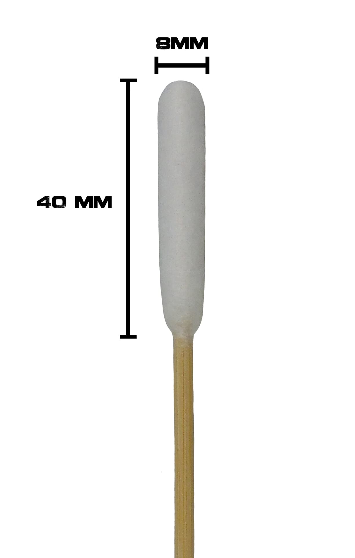 100-Pack Type-III 6-Inch Double-Sided Gun Cleaning Cotton Swabs - Perfect for Firearm Maintenance, Gun Bore Cleaning & Tactical Equipment Care