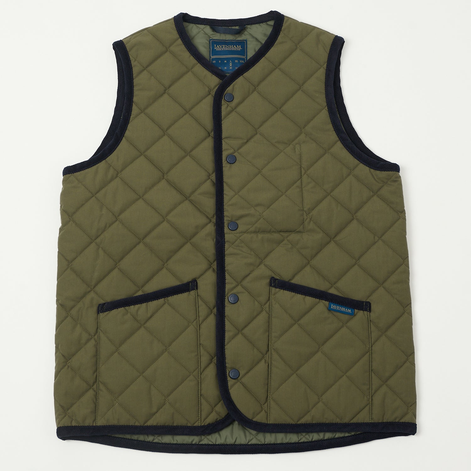 Lavenham Thornham Gilet in Olive Green - Lightweight Quilted Vest for Outdoor Activities, Hiking, and Casual Wear