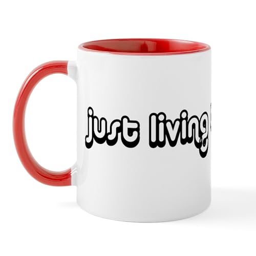 White/Red Inside - Just Living The Dream Mug