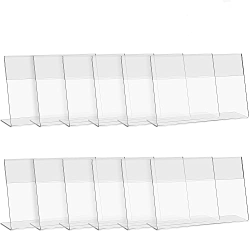 Cliselda 12 Pack 6x4 Inch Clear Acrylic Sign Holders - Menu, Table Card & Photo Display Frames for Office, Home, Store, Restaurant, Hotels | Perfect for Business Advertising, Event Signage & Home Decor