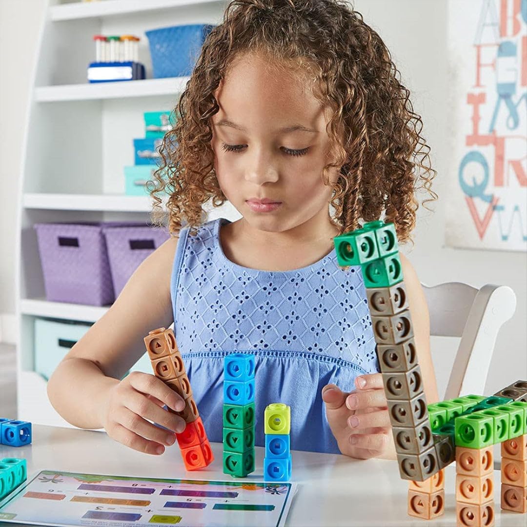 Learning Resources MathLink Cubes - STEM Activities for Kids Ages 5+, Educational Counting Blocks for Early Math Skills, Classroom & Homeschool Learning Toys | Perfect for Kindergarten, Preschool Math Games & Hands-on STEM Projects