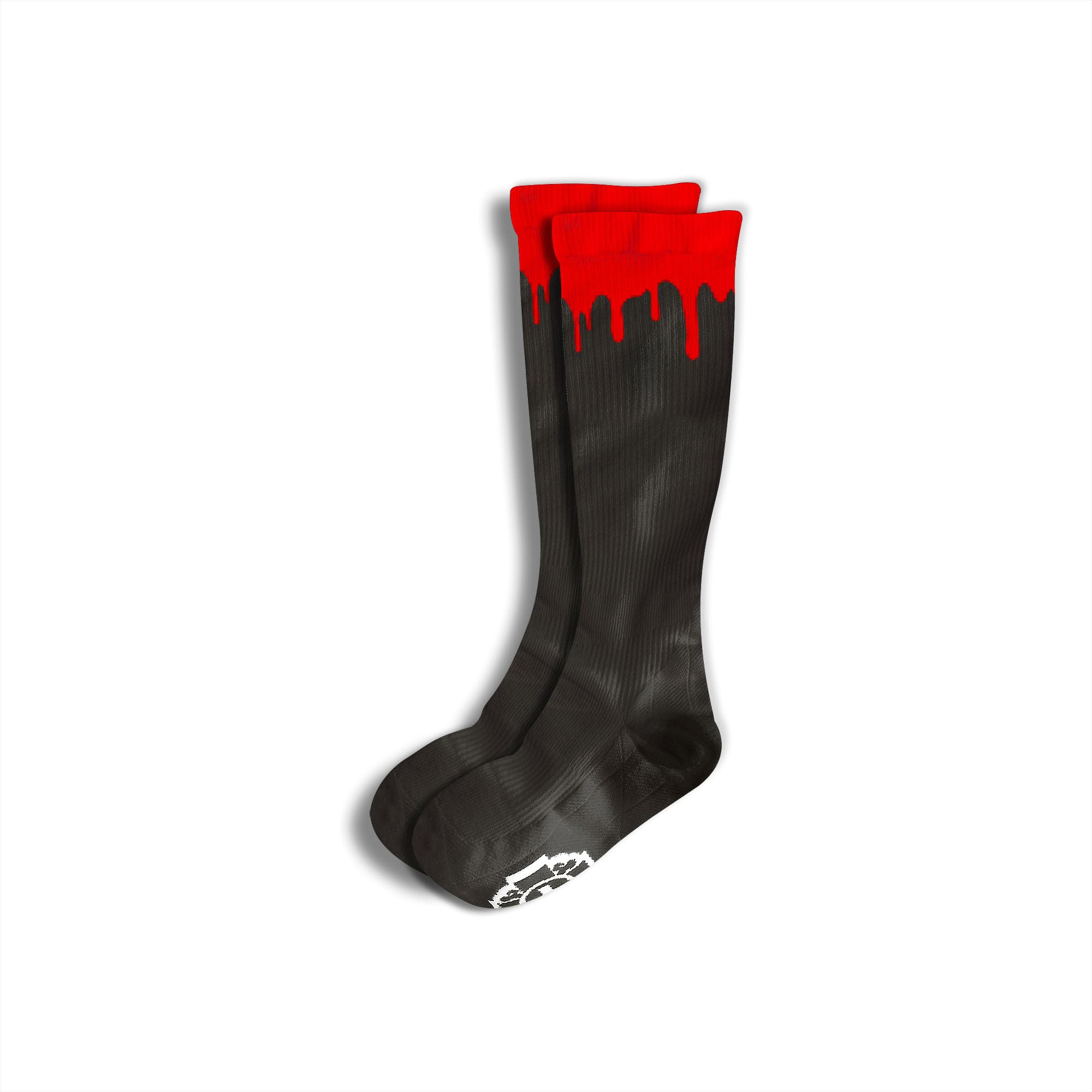 Old Bones Compression Socks: BLOOD DRIP - Athletic Compression Socks for Men & Women (15-20 mmHg) - Improve Circulation & Reduce Swelling for Running, Travel & Recovery