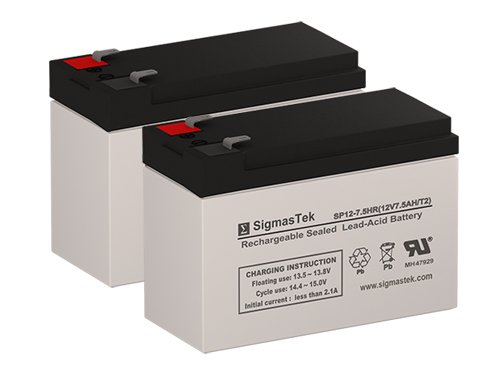 Conext CNB750 (12V 7.5AH) UPS Replacement Batteries - Set of 2 - Compatible with APC, CyberPower & More - Backup Power for Home & Office Electronics
