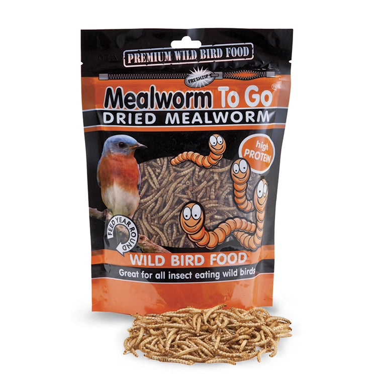 Premium Dried Mealworms for Reptiles, Birds & Fish - High-Protein Natural Pet Food - Perfect for Feeding Bearded Dragons, Chickens & Wild Birds