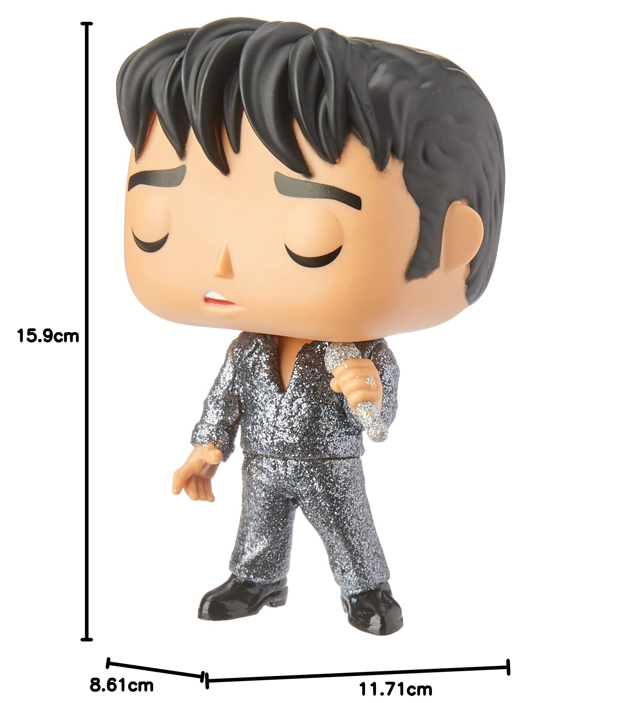 Elvis Presley '68 Comeback Special Diamond Glitter Vinyl Figure - Limited Edition Collectible Pop Music Memorabilia for Fans & Home Decor
