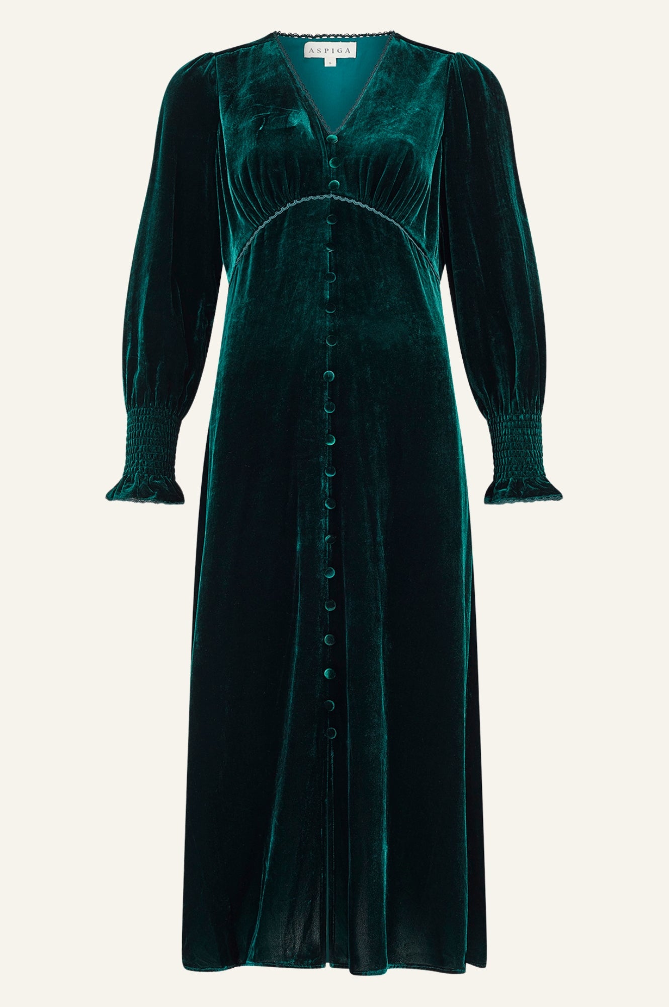 Elegant Long Sleeve Velvet Sally Anne Dress for Women - Emerald Green Evening Gown for Parties, Weddings & Special Occasions