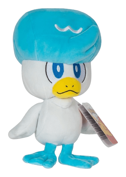 Jazwares Pokemon Plush Quaxly 8-inch Stuffed Toy - Cute Water Duck Pokemon Character for Kids, Collectors & Gift Giving | Perfect for Bedroom Decor, Birthday Presents & Anime Fans