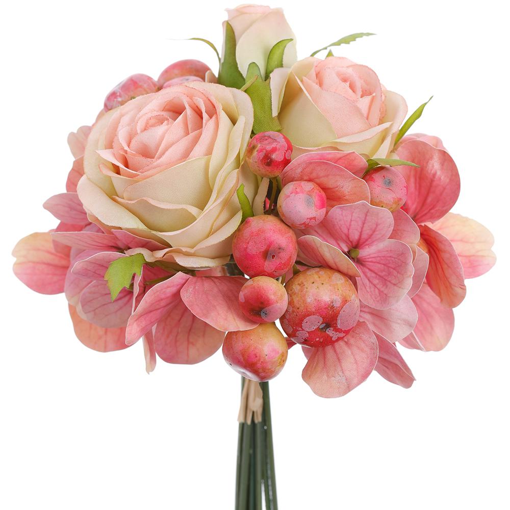 Fresh Rose and Hydrangea Bouquet - Elegant Floral Arrangement for Weddings, Anniversaries & Home Decor