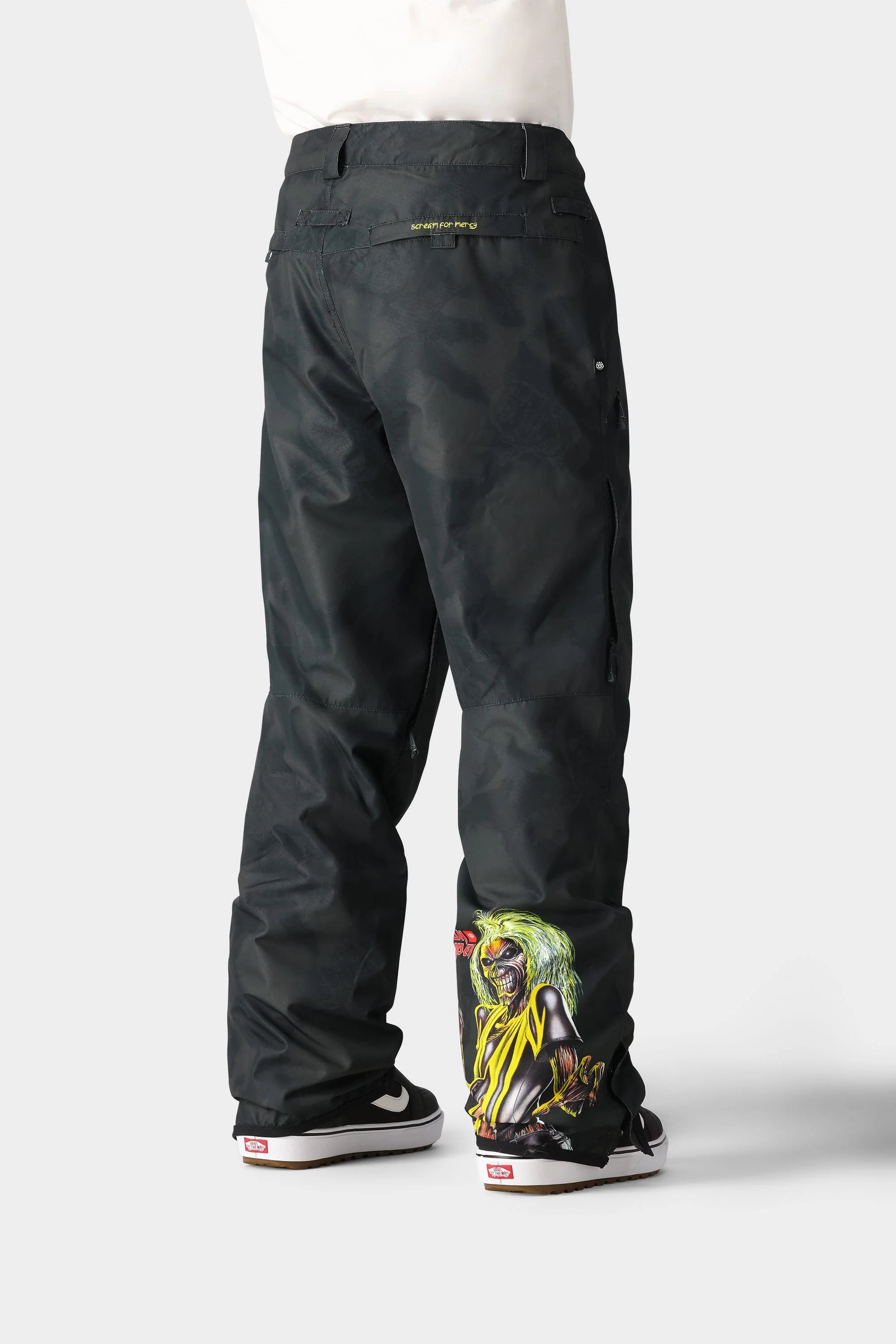 686 Standard Pant Snowpants 2025 - Iron Maiden Eddie's Black - Waterproof Winter Snow Pants for Skiing, Snowboarding & Outdoor Activities