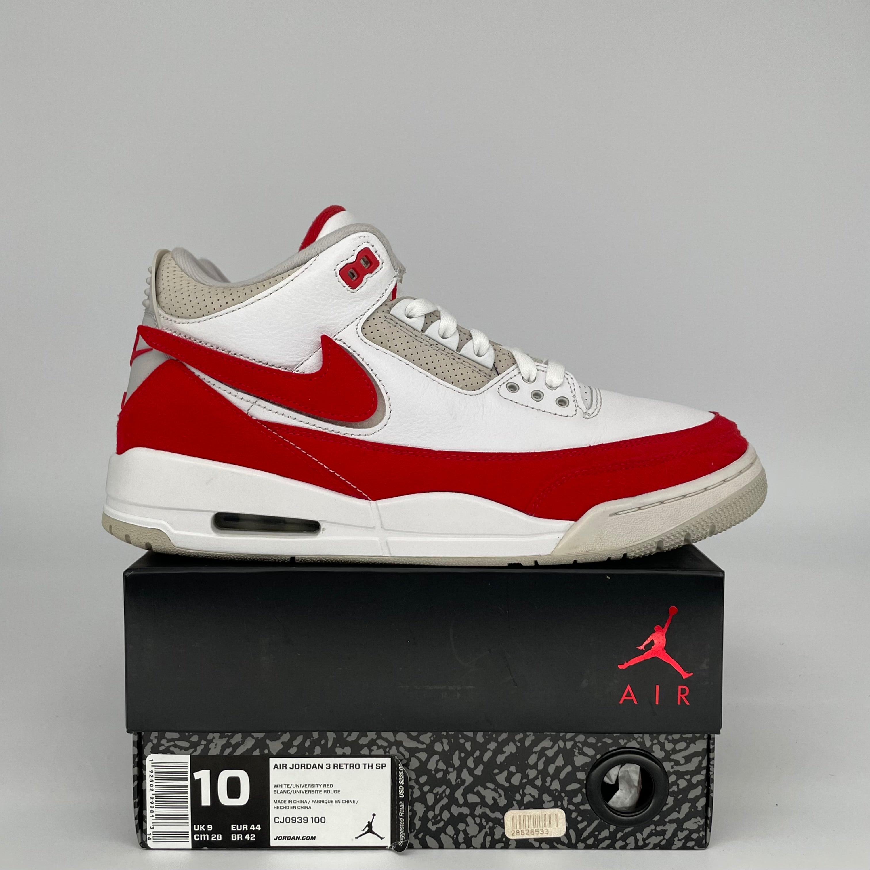 AIR JORDAN 3 TINKER UNIVERSITY RED Men's Basketball Shoes Size 10 - CJ0939-100 | Authentic Retro Sneakers for Sports, Streetwear & Sneaker Collectors