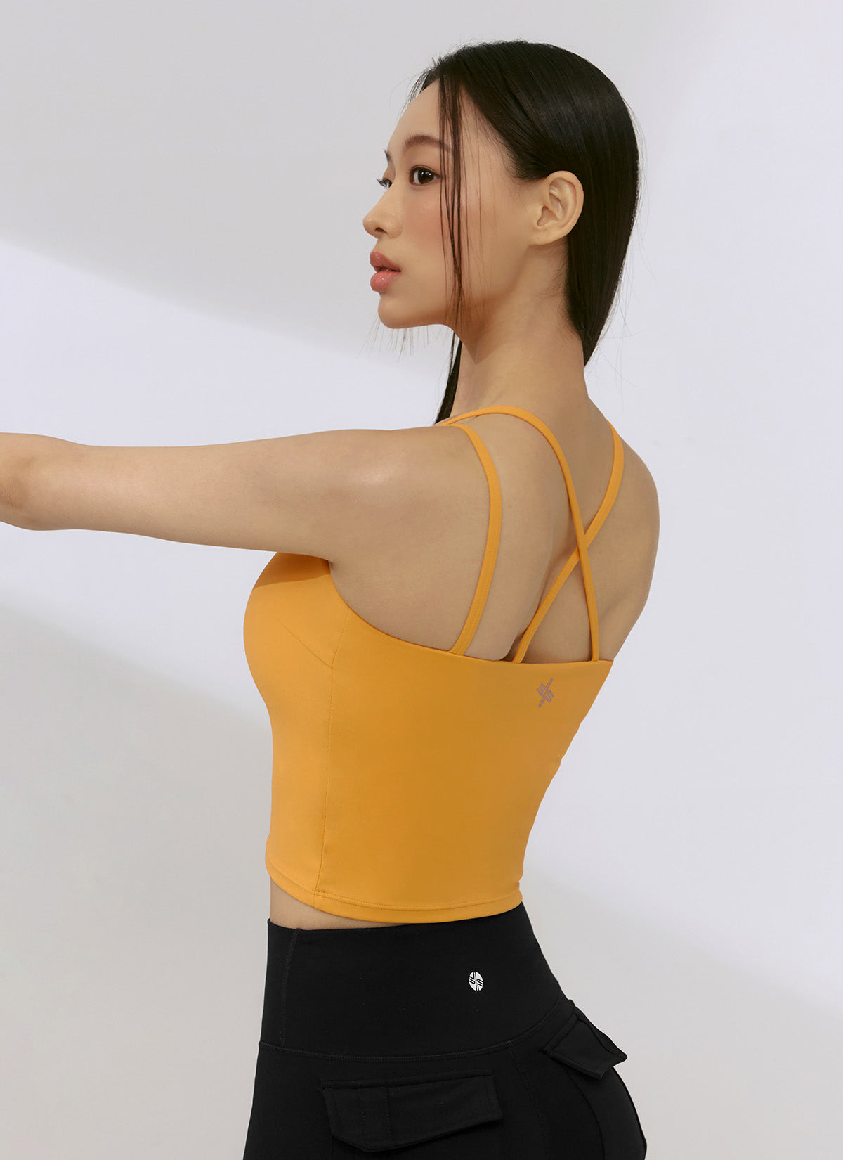 Black Label Power Rise Double Strap Sports Bra - High Support Workout Top for Running, Yoga & Gym