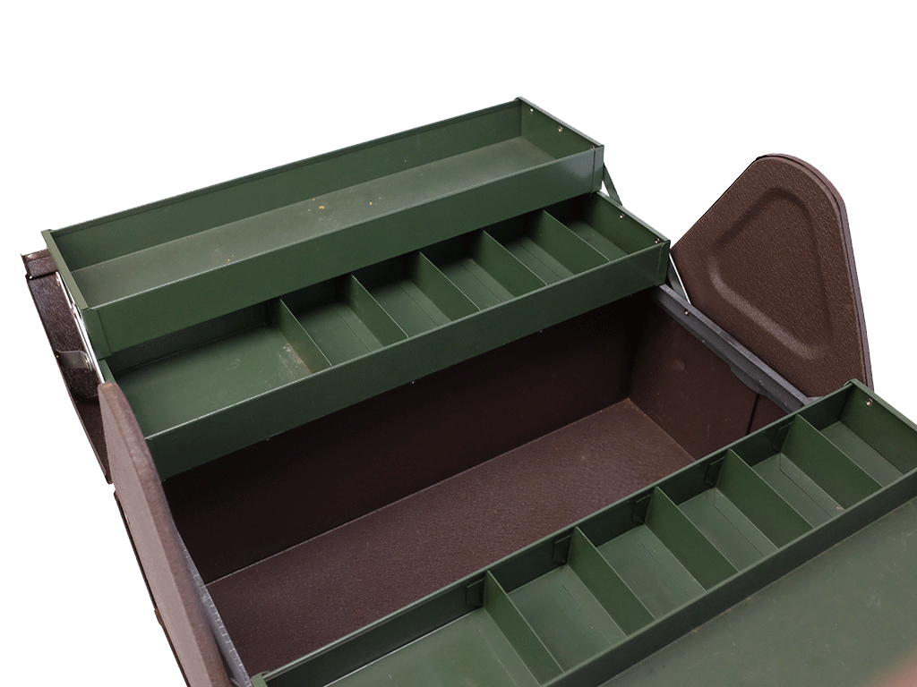 Kennedy Hip Roof Cantilever Toolbox #1018 - Heavy Duty Metal Tool Storage for Garage, Workshop & Job Site - Perfect for Mechanics, Contractors & DIY Projects