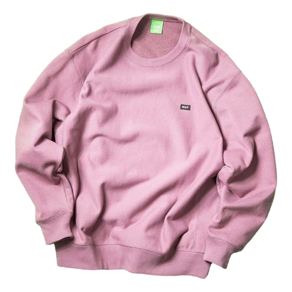 HUF JP Classic Bar Logo Crewneck Sweatshirt - Light Wine Color | Casual Streetwear for Men & Women | Perfect for Everyday Wear & Urban Fashion