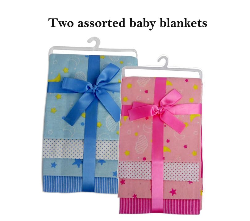 Double Delight Twins Newborn Gift Basket - Pink & Blue Baby Shower Present for Boy & Girl - Perfect for Hospital Welcome, Baptism & First Birthday Celebrations