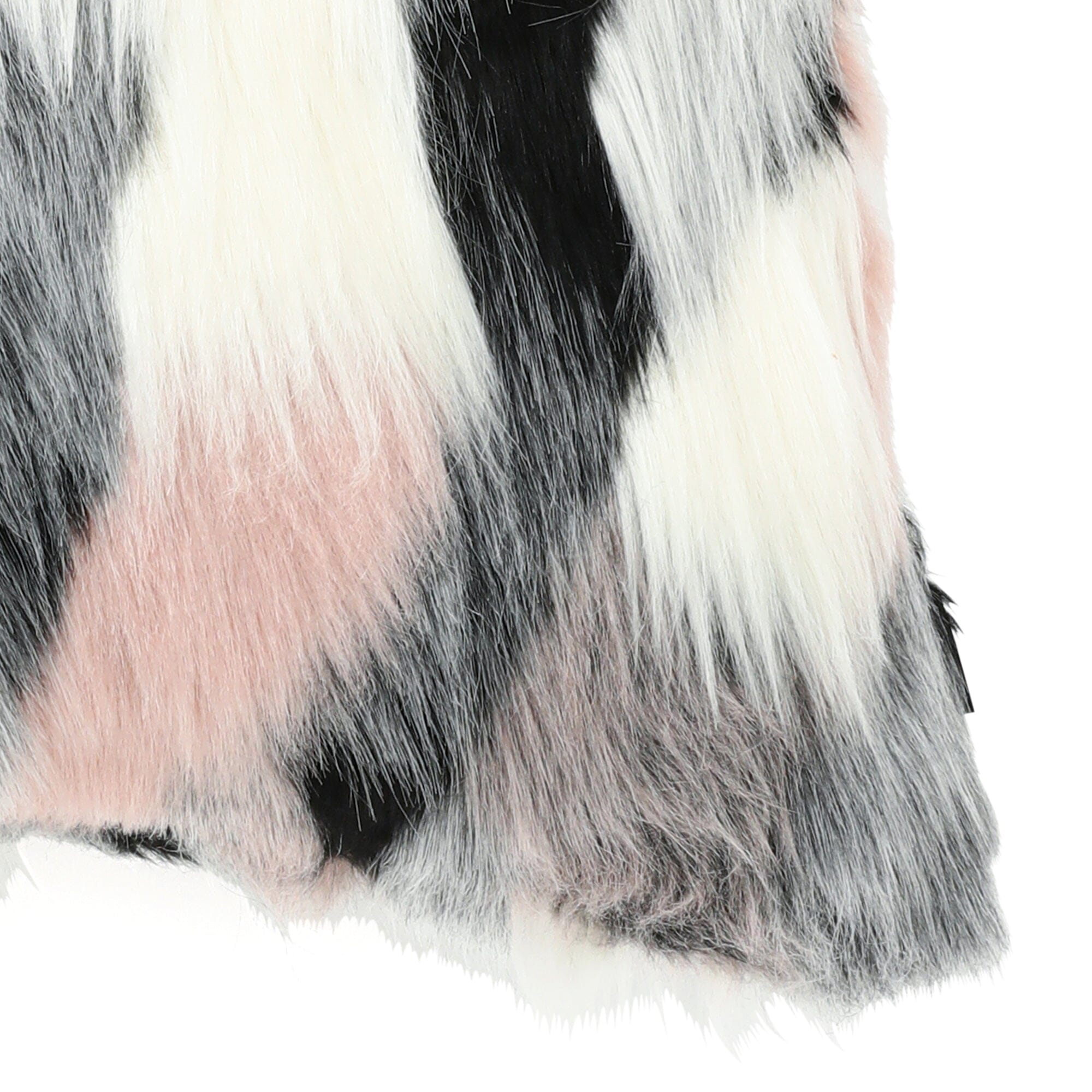 Soft Faux Fur Cushion Cover 18x18 Inches - Pink and Gray Cozy Pillow Case for Sofa, Bed, Chair - Home Decor & Living Room Accessories