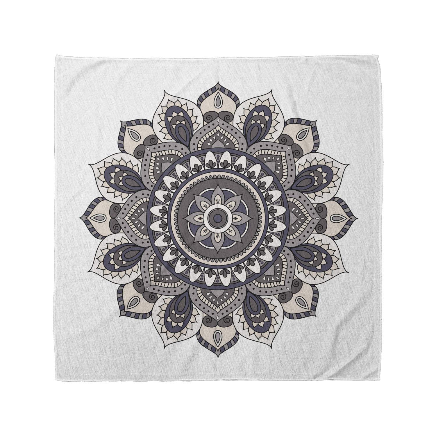 Ambesonne Ethnic Bandana - Oriental Mandala Yoga Design Unisex Head Scarf & Neck Tie for Yoga, Meditation, Music Festivals & Outdoor Activities