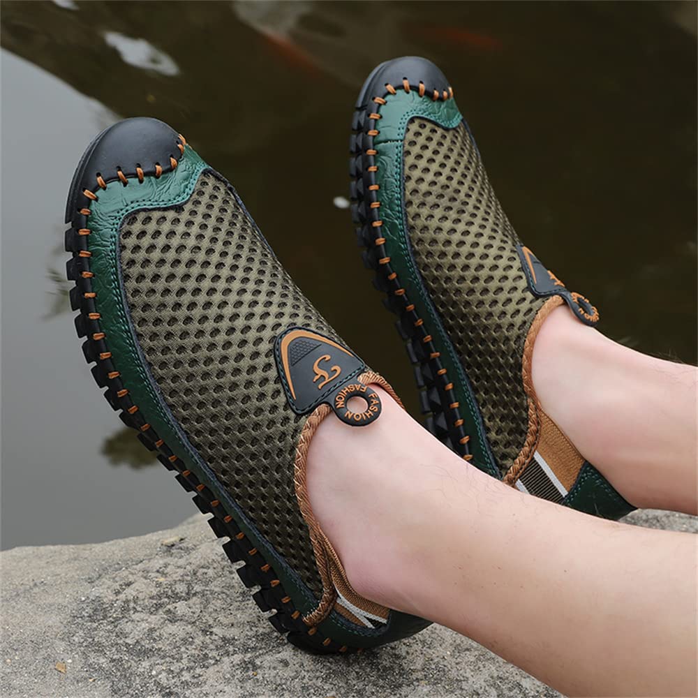 **Men's Water Shoes - Quick-Dry Mesh Slip-On Loafers for Walking, Beach, Pool & Outdoor Activities**