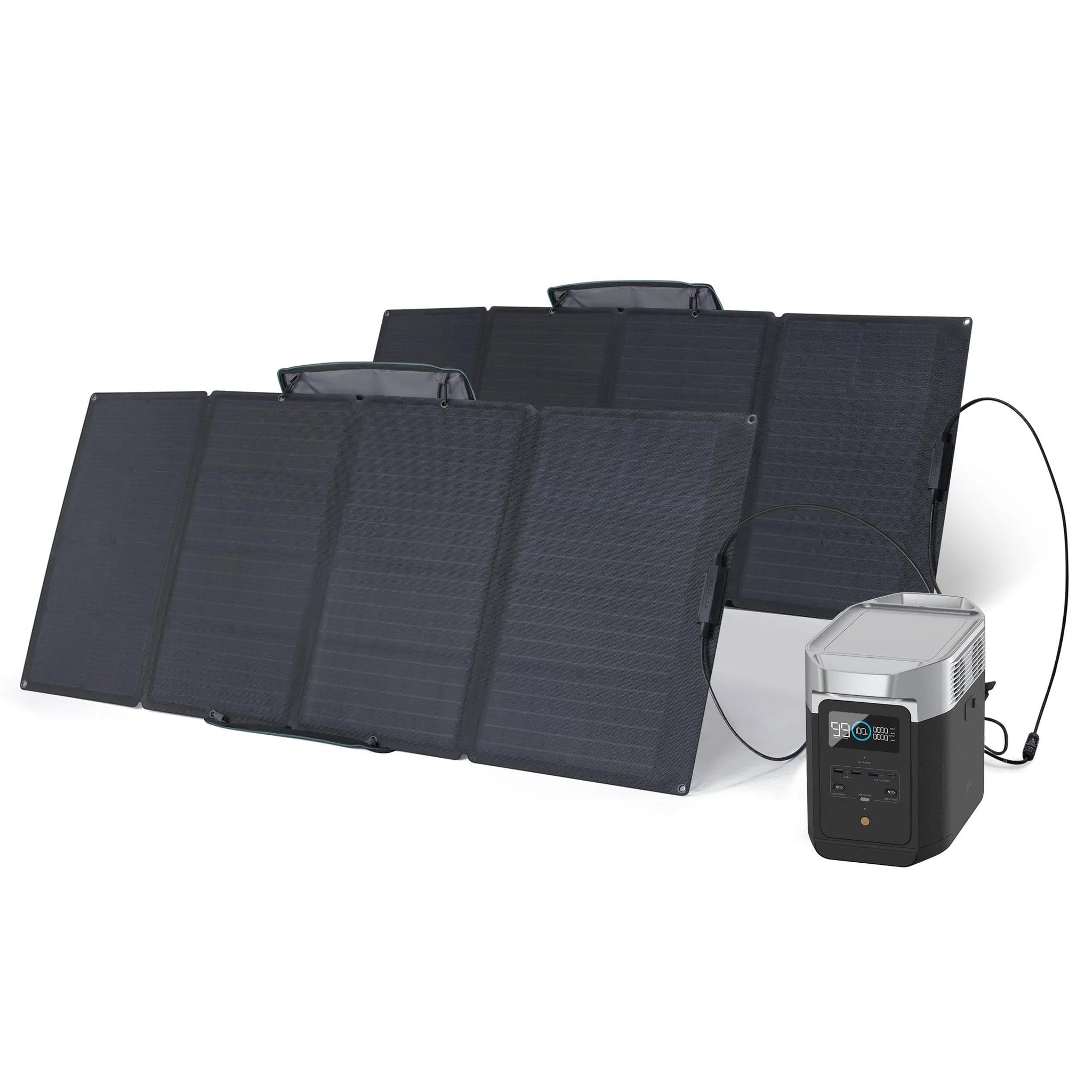EcoFlow DELTA 2 Portable Power Station with 160W Solar Panel - Solar Generator for Camping, RV, Emergency Backup & Off-Grid Power