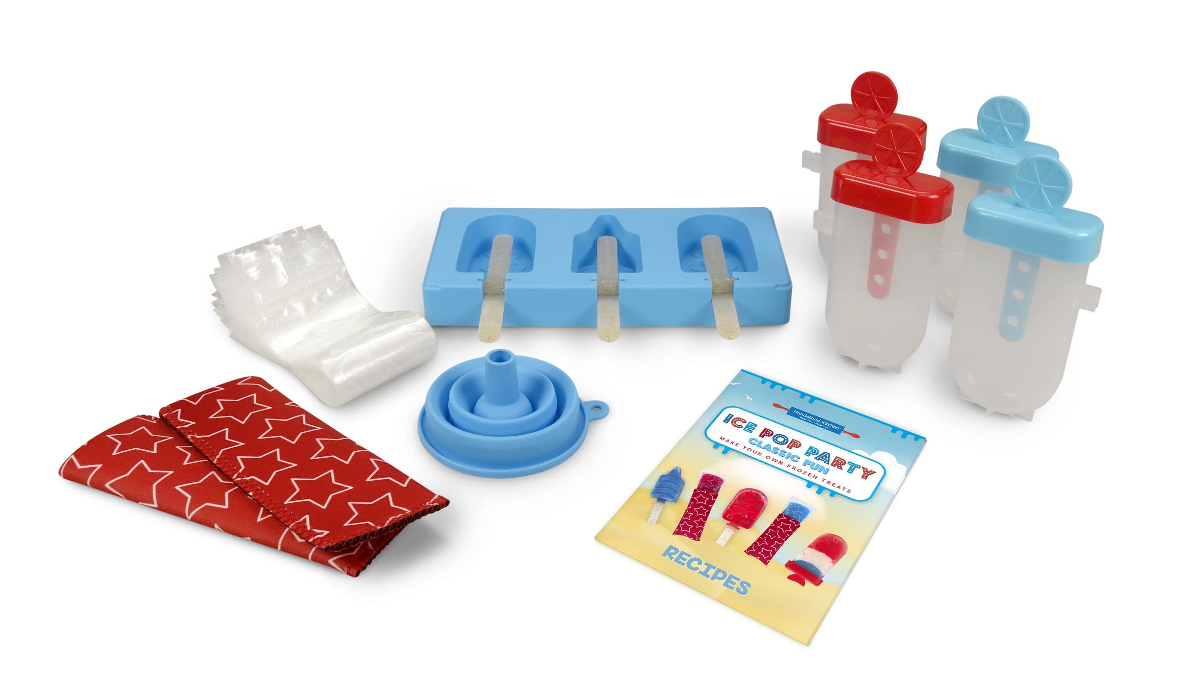 Handstand Kitchen Ice Pop Party Kit - Make Molded, Poured & Squeeze Pop Style Frozen Treats | Perfect for Summer Parties, Kids Snacks & DIY Desserts