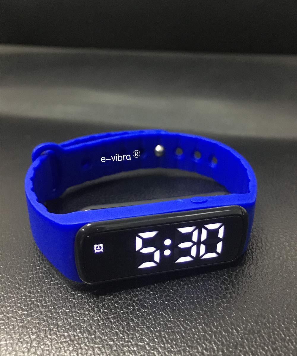 8 Alarm Vibrating Watch with Timer - Silent Medical Reminder for Seniors & Medication - 8 Daily Alarms, Large Royal Blue - Perfect for Hearing Impaired, Nurses, and Daily Medication Tracking