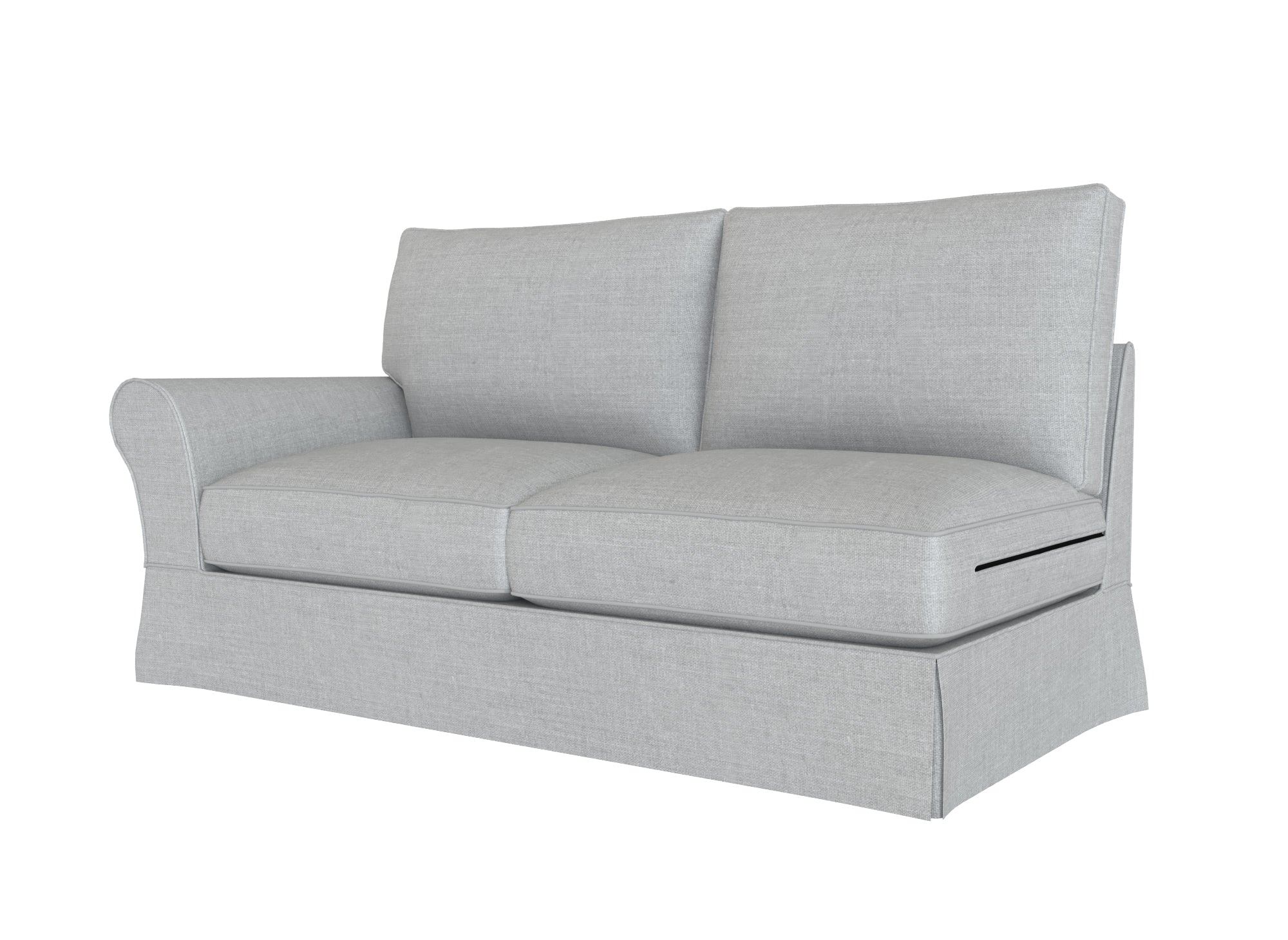 PB Comfort Roll Arm Left Arm Loveseat Slipcover - Soft Stretchable Sofa Cover for Sectional Components | Perfect for Living Room, Family Room & Home Theater Seating Protection