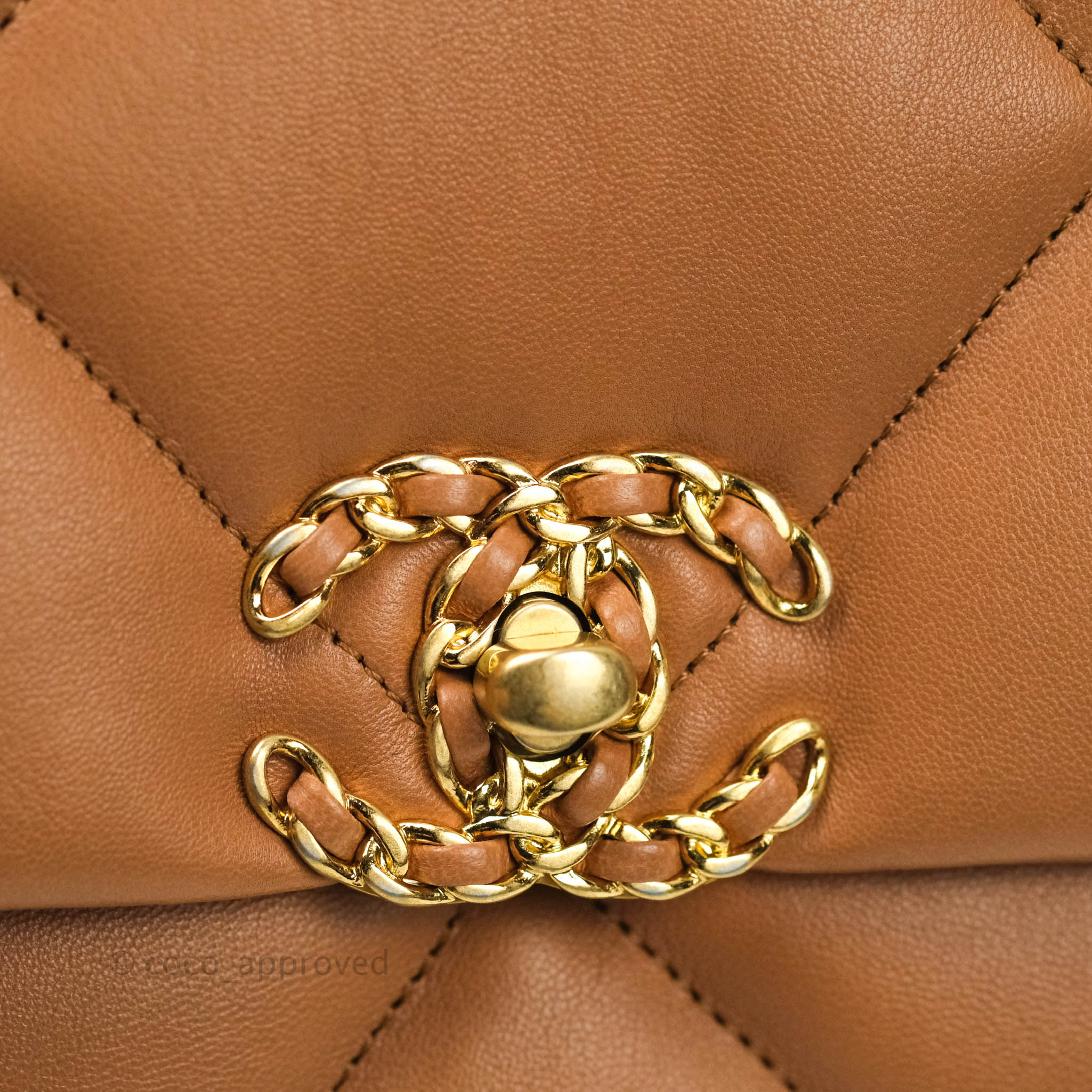 Chanel 19 Small Handbag in Dark Beige Caramel with Mixed Hardware - Perfect for Work, Travel & Evening Events