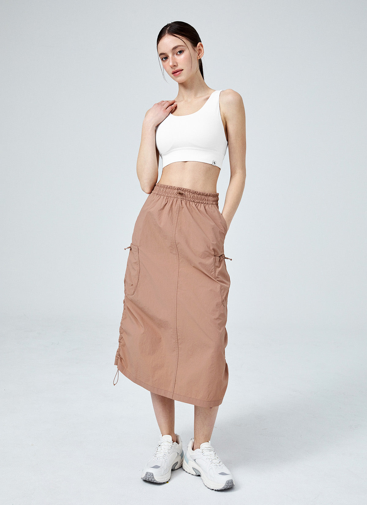 Comfortable Utility Cargo Long Skirts for Women - Stretchable Casual Maxi Skirt with Pockets for Hiking, Travel & Everyday Wear