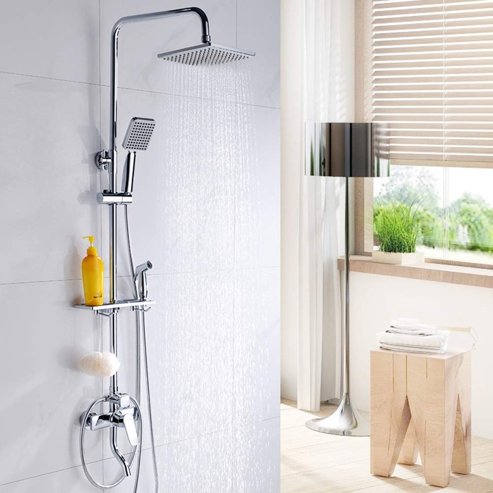 Premium Shower Set with Women's Wash Spray Gun, Fine Copper Faucet & Adjustable Racks - Luxury Bathroom Accessories for Spa-Like Experience | Perfect for Modern Home, Hotel & Relaxing Shower Time