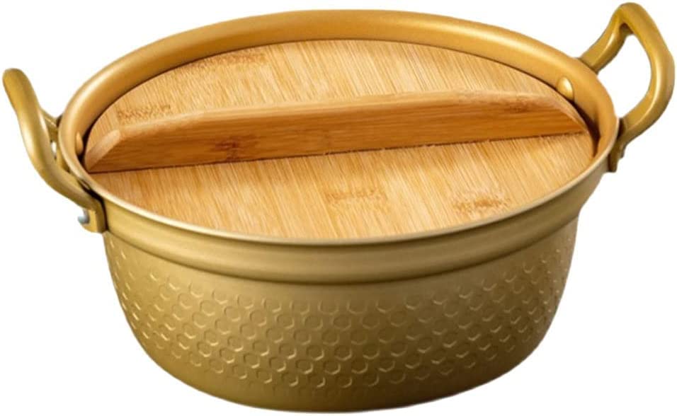 Premium Korean Ramen Cooking Pot with Lid - 20cm Fast Heating Noodle Pot for Ramyun, Udon & Shabu-Shabu | Ideal for Dorm, Camping & Small Kitchen Cookware
