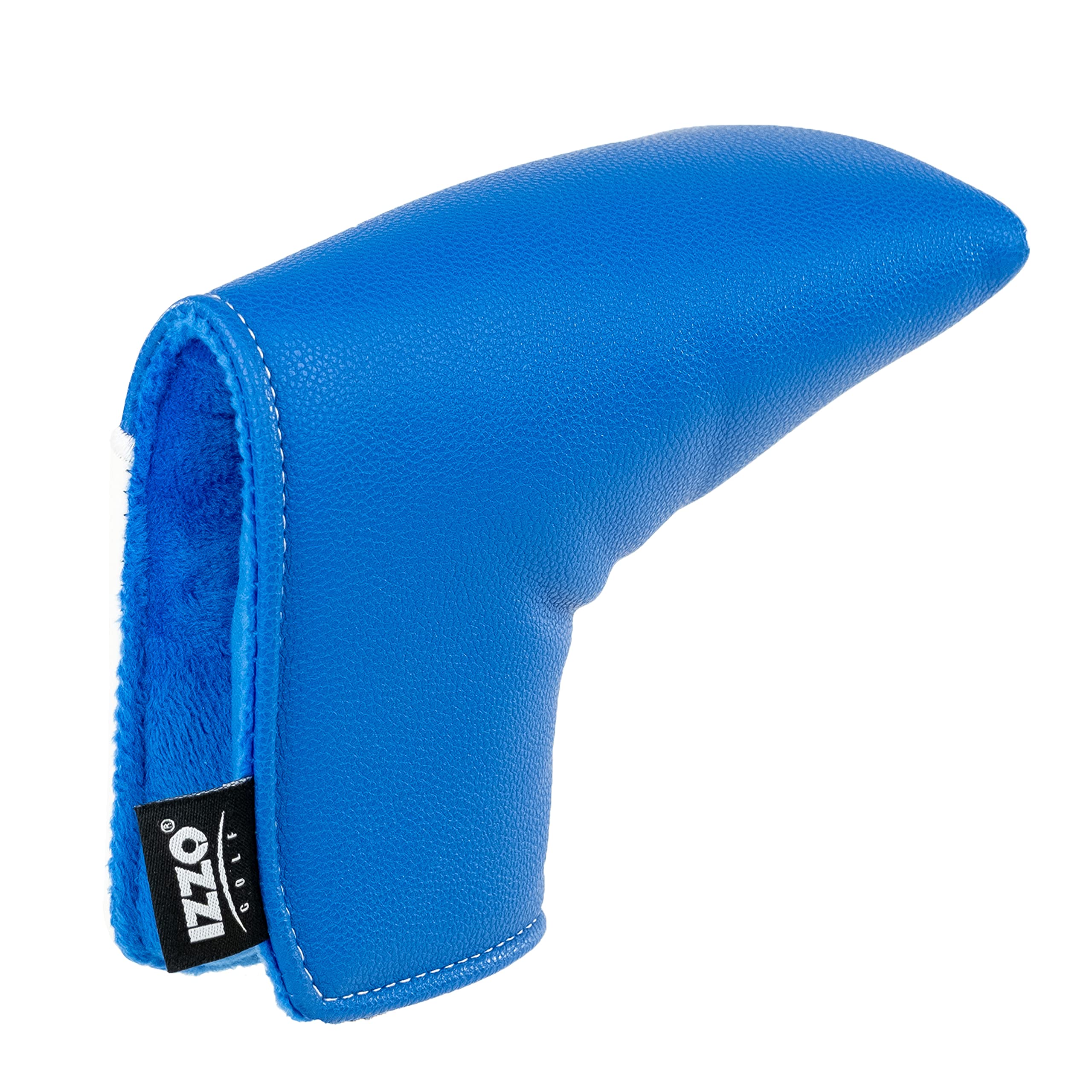 IZZO Golf Blade Putter Headcover - Blue/White Mallet Putter Cover | Blade Style Head Protection | Perfect for Golf Course & Practice Sessions