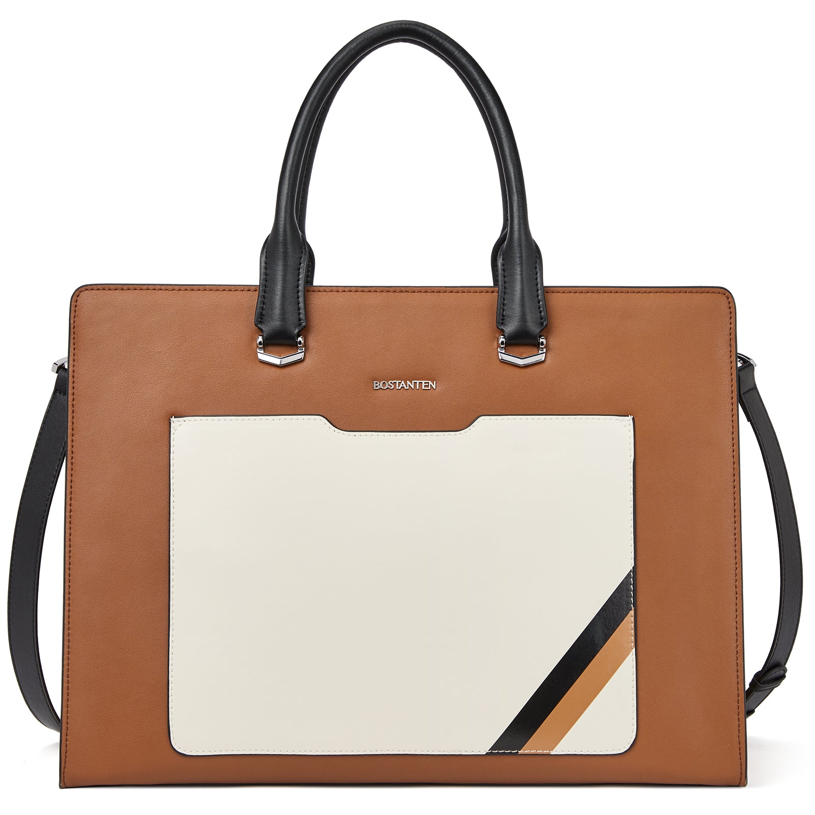 Brown off white