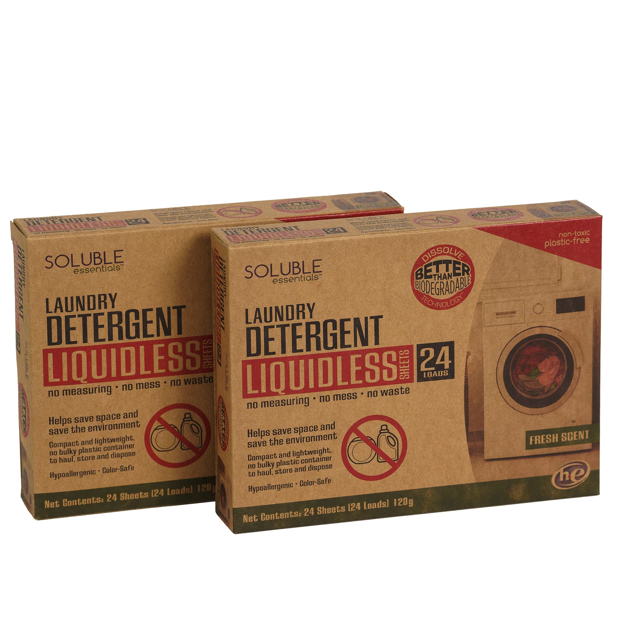 Eco-Friendly Laundry Detergent Strips - Water Soluble, Liquidless & Biodegradable | Solubag Laundry Sheets for Travel, Gym, Camping & Everyday Use