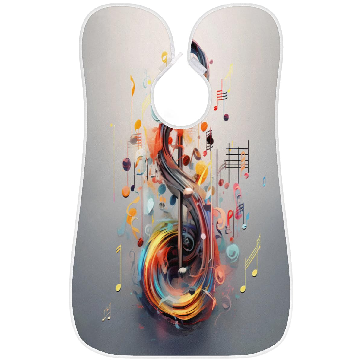 Music Note Pattern Beard Shaving Bib for Men - Waterproof Hair Dye Apron & Barber Cape for Haircut, Beard Trimming & Makeup - Sink Hair Catcher & Styling Tool for Barbers & Home Use
