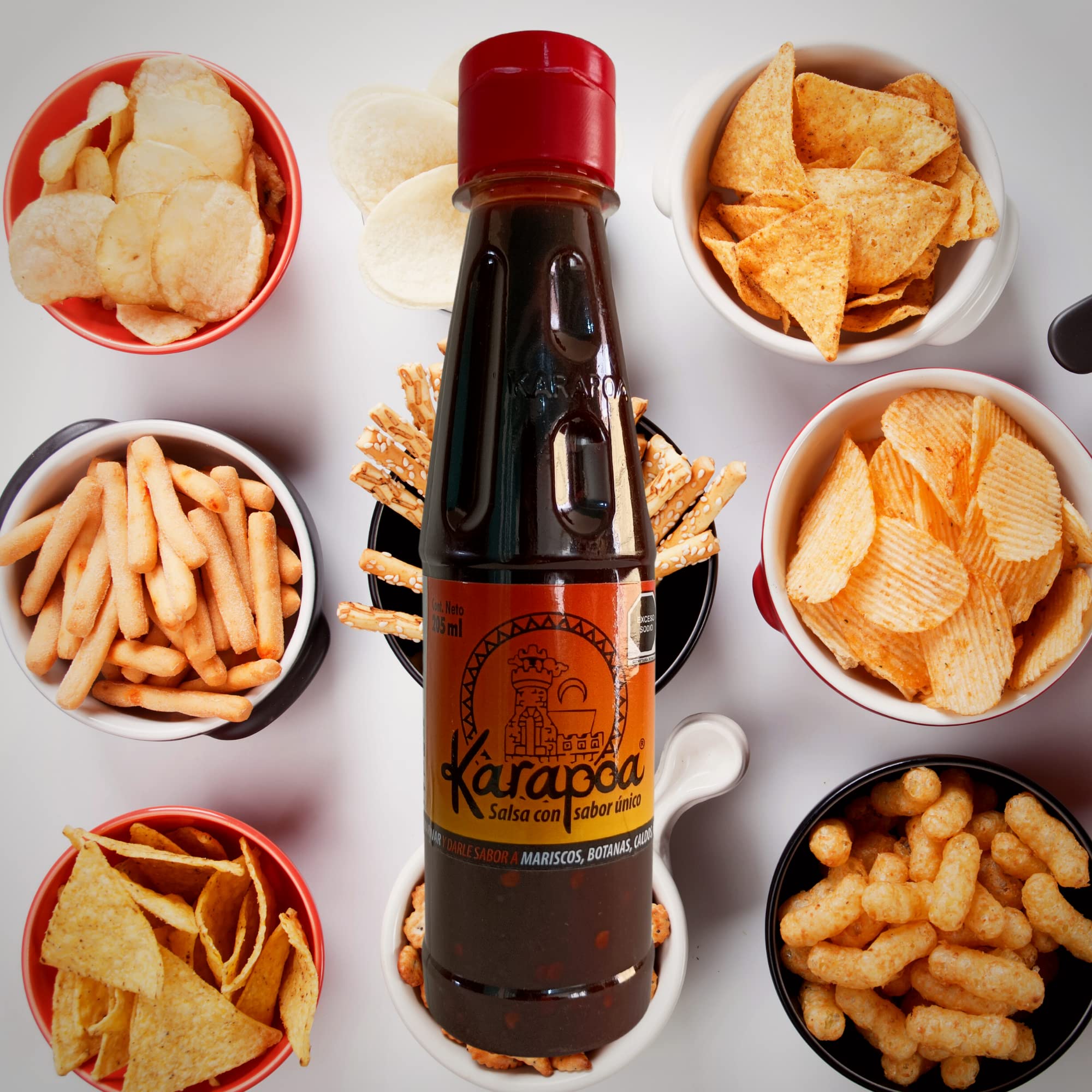 Authentic KARAPOA Hot Sauce Pack of 2 - 7 fl.oz Each | Traditional Northern Sinaloa Flavor | Perfect for Seafood, Snacks & Mexican Dishes | Spicy Condiment for Tacos, Wings & Home Cooking