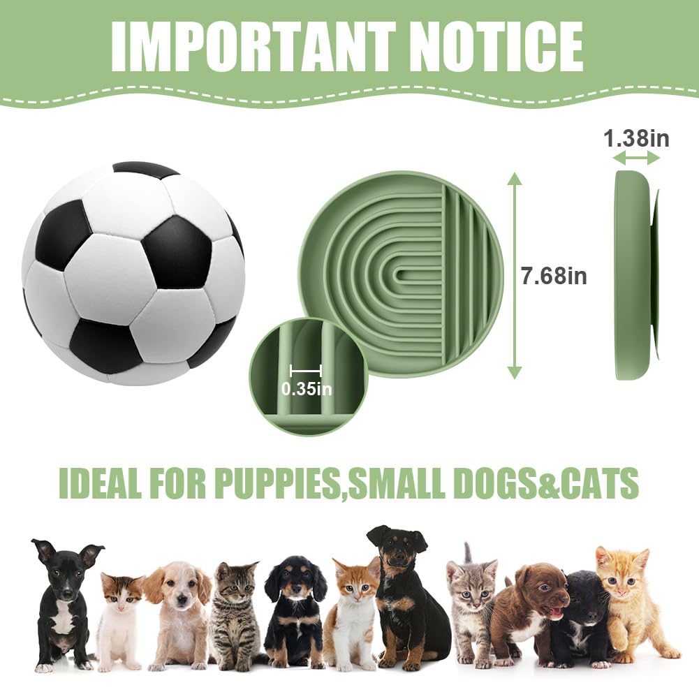 Slow Feeder Dog Bowls - Non-Slip Silicone Puzzle Bowl with Suction Cups for Dogs & Cats | Durable, Dishwasher Safe for Wet & Dry Food | Helps Slow Down Eating Speed & Prevent Bloat | Perfect for Fast Eaters, Puppies & Senior Pets