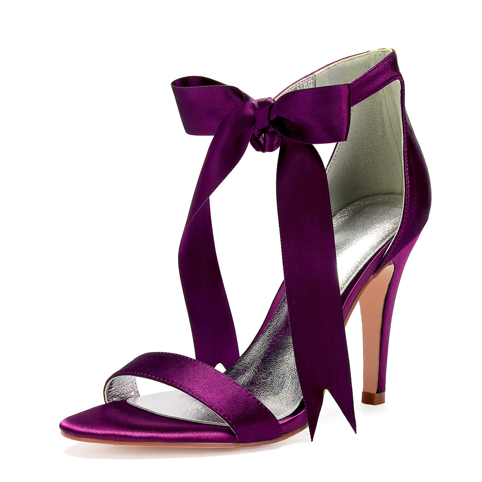 Elegant Women's High Heel Sandals - Summer Bow Satin Stiletto Peep Toe Bridal Shoes for Weddings, Parties & Banquets | Perfect for Bridal Showers, Evening Events & Formal Occasions