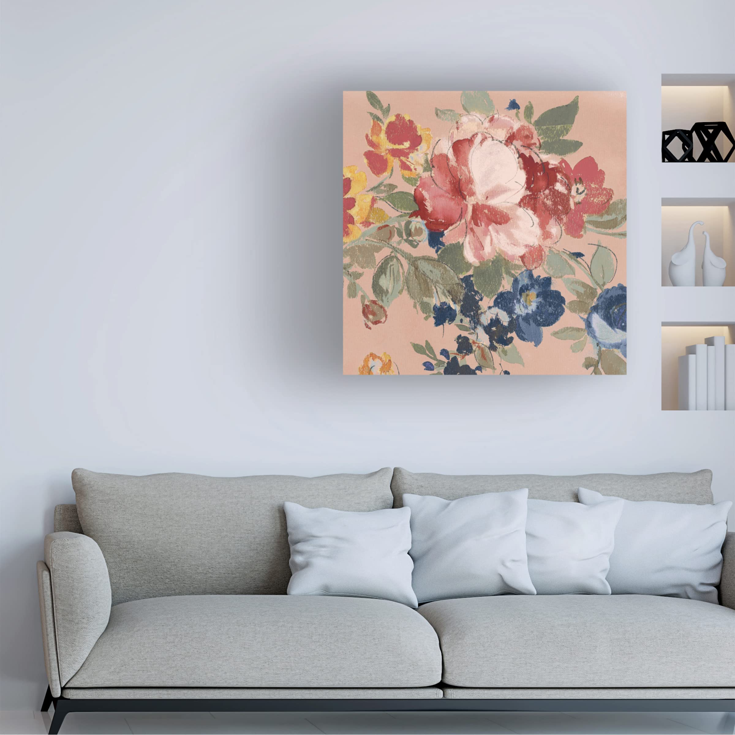 Trademark Fine Art 'Terra Garden I' Canvas Wall Art Print by Wild Apple Portfolio - Nature Inspired Botanical Decor for Living Room, Bedroom & Office