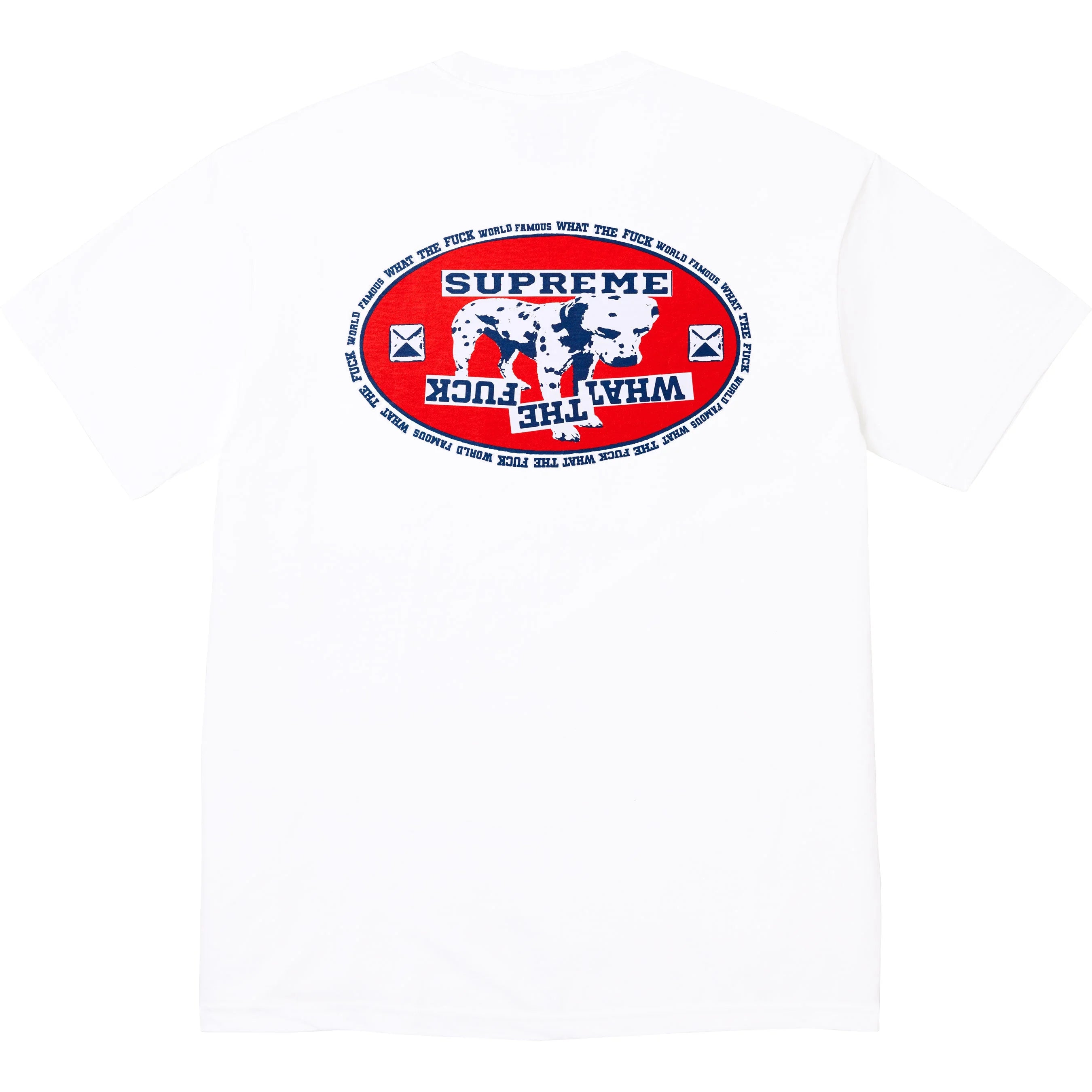 Supreme Dalmatian Print T-Shirt for Men - Classic White Cotton Tee - Trendy Streetwear for Casual Outfits and Hip Hop Fashion