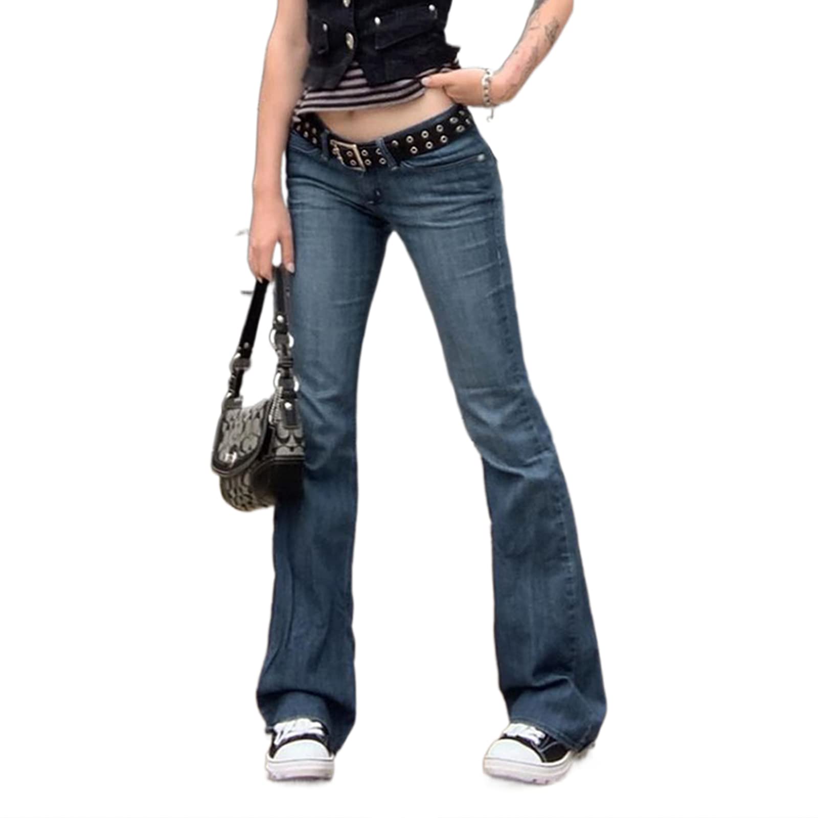 XBTCLXEBCO High Waist Wide Leg Jeans for Women - Trendy Streetwear & Casual Pants for Everyday Wear, Office, and Night Out
