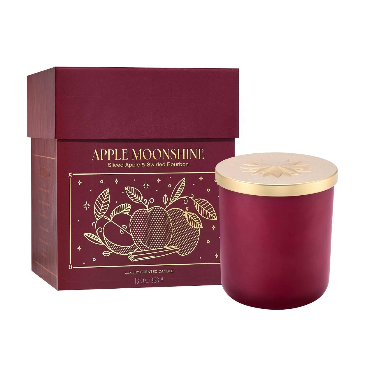 Apple Moonshine Luxury Scented Candle - Limited Edition Soy Wax Candle for Home Decor, Romantic Dinner & Relaxation