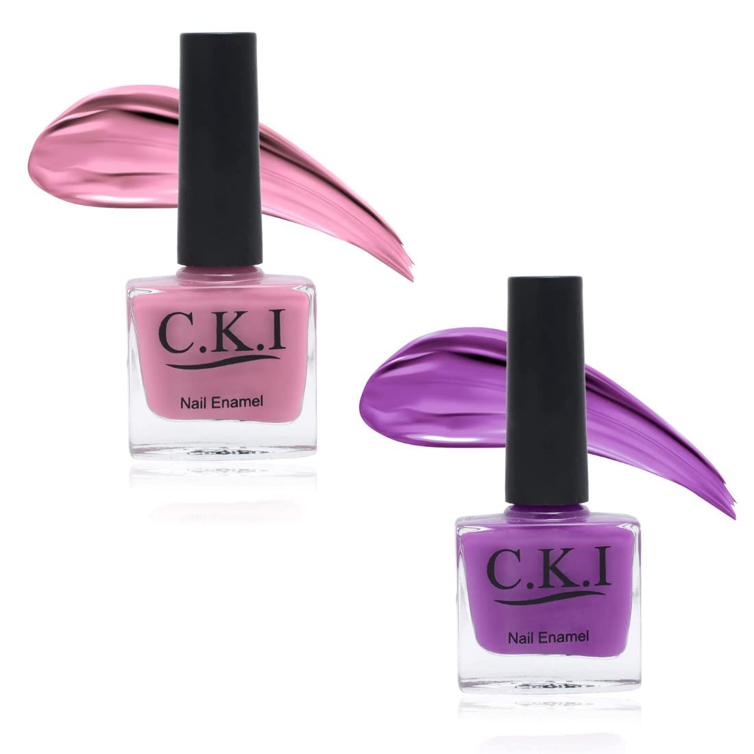 C.K.I Gel Nail Polish Set - Quick Dry, Long Lasting, High Gloss Finish, Non-Smudge (Baby Pink & Bubblegum Pink) - Perfect for Parties, Weddings, Date Nights & Special Occasions