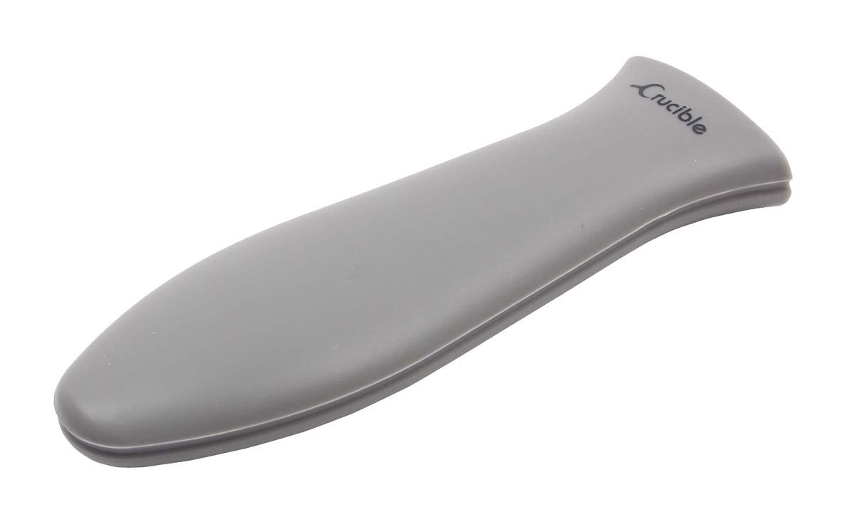 Heat Resistant Silicone Handle Holders for Pots and Pans - Large Size, Grey Kitchen Utensil Grips - Perfect for Cooking, Grilling, and Baking Safety