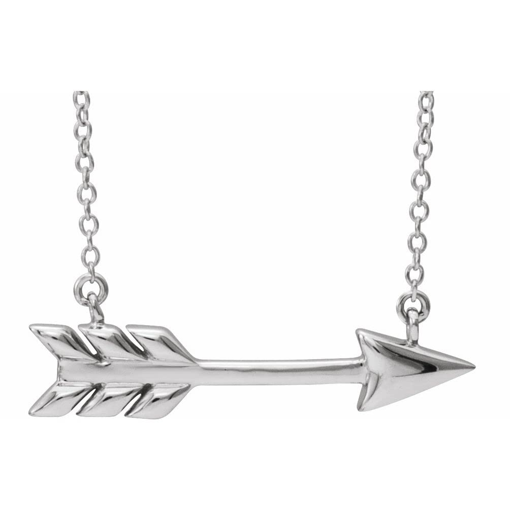 Bonyak Sterling Silver Arrow Pendant Necklace 16