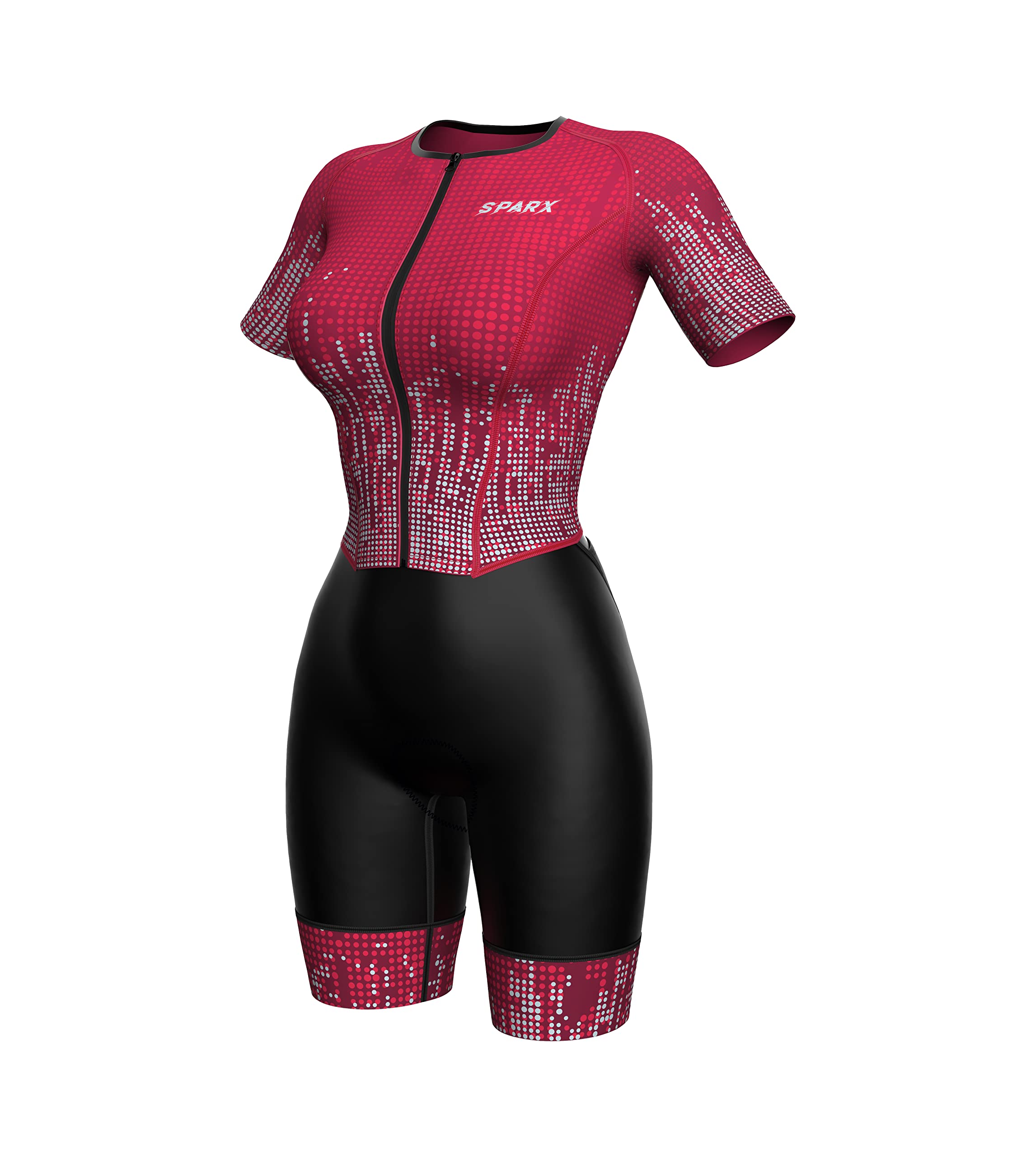 Sparx Aero Triathlon Suit for Women - Short Sleeve Triathlon Suit for Running, Swimming & Cycling - Lightweight Performance Skinsuit - Perfect for Triathlons, Training & Endurance Sports