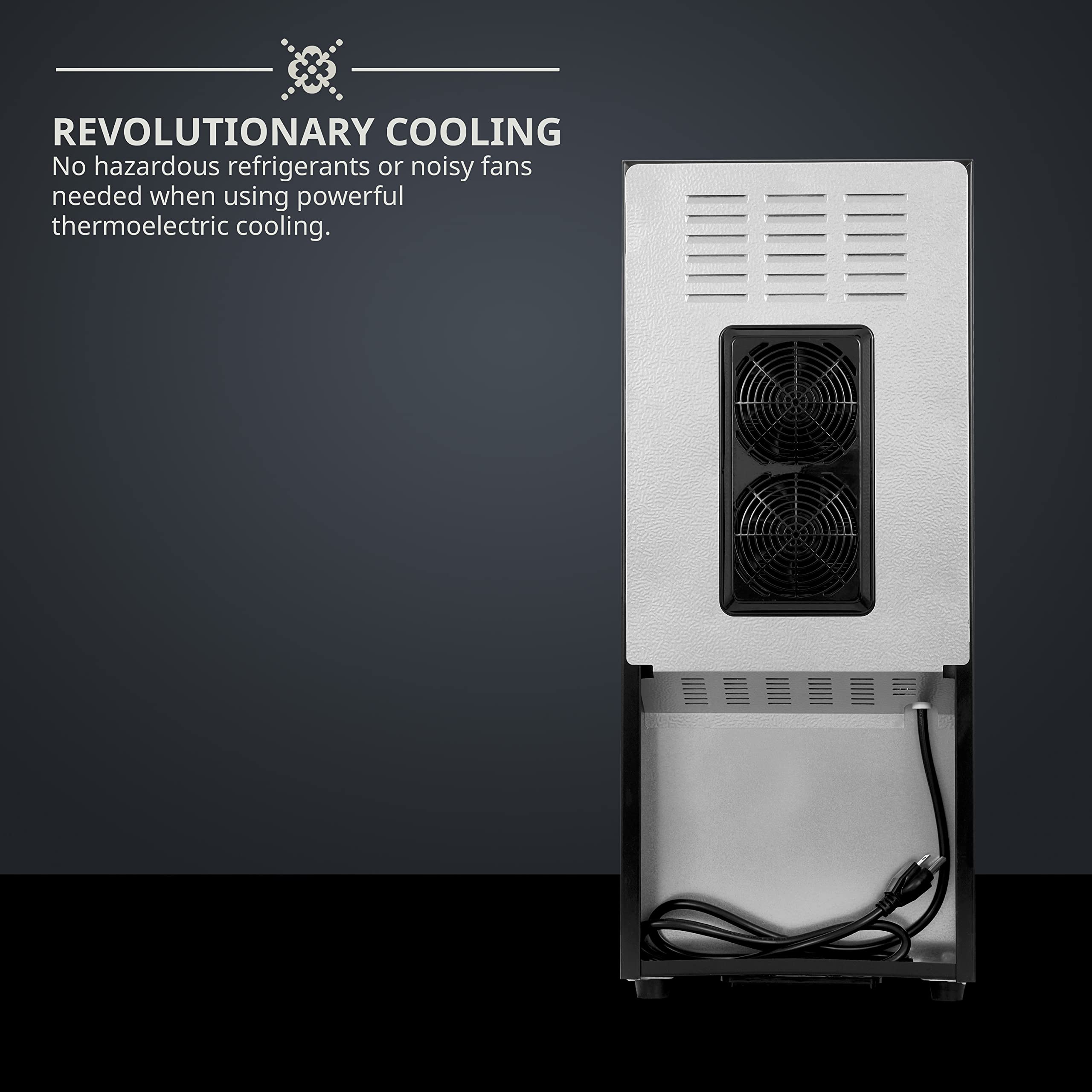 Ivation 12 Bottle Thermoelectric Wine Cooler - Stainless Steel Countertop Wine Fridge with Digital Temperature Control & Smoked Glass Door - Quiet Freestanding Refrigerator for Red & White Wine Storage - Perfect for Home Bars, Kitchens, and Entertaining Spaces