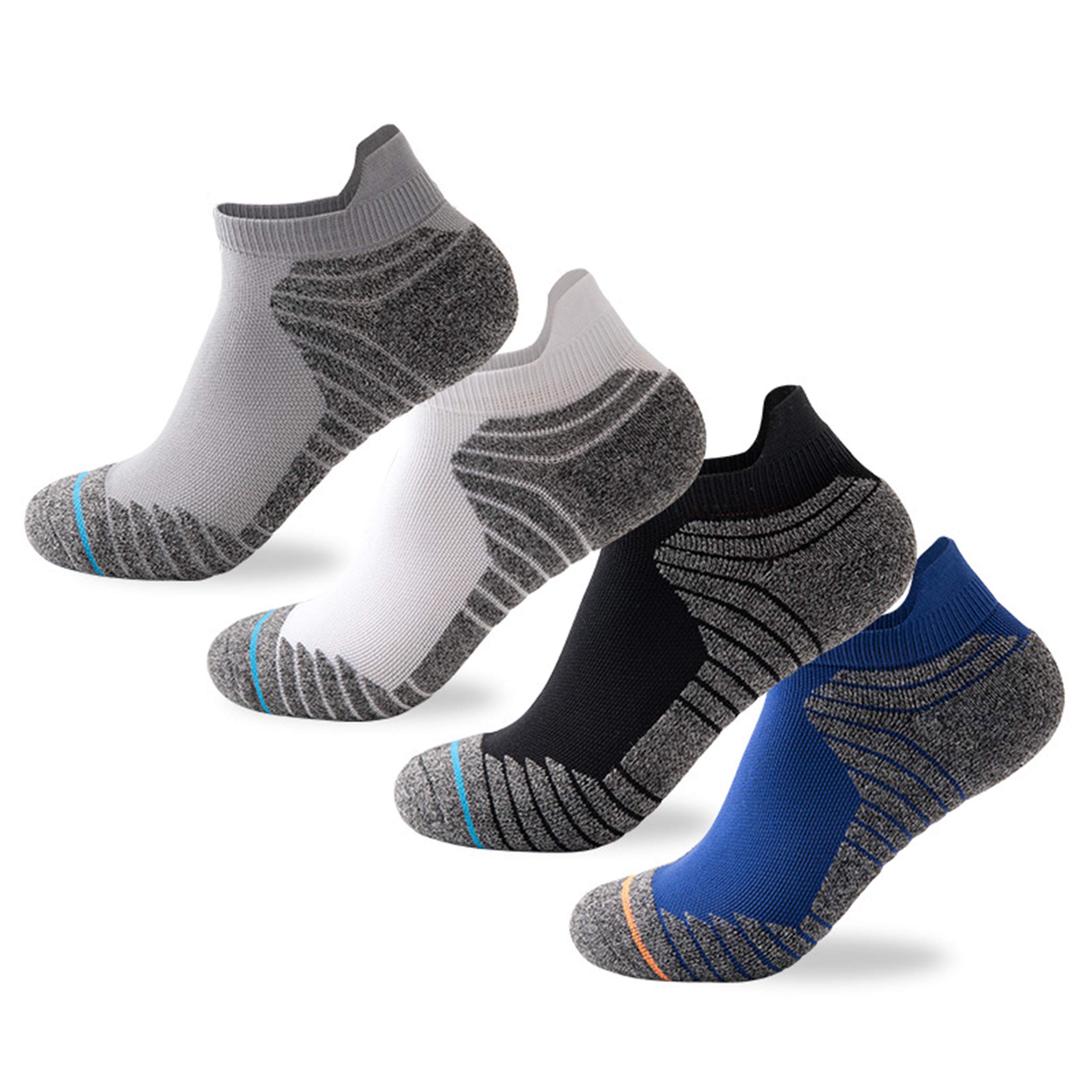 AOIREMON Men's & Women's No Show Athletic Socks - Low Cut Ankle Sports Tab Socks, Breathable Mesh Running Socks (4-6 Pairs) - Perfect for Running, Gym & Everyday Wear