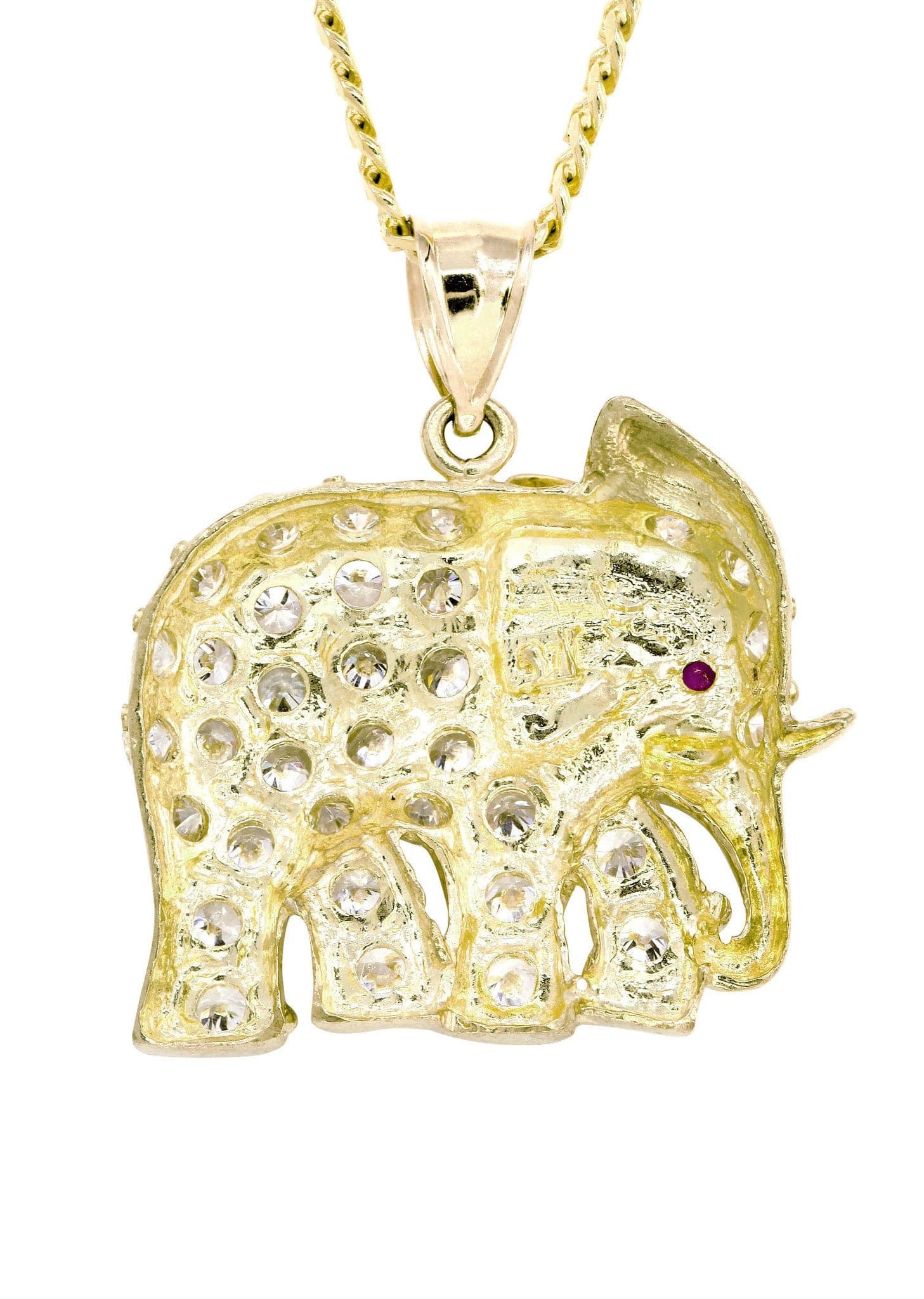 10K Yellow Gold Elephant Pendant Necklace - 20.1 Grams Solid Gold Jewelry for Women - Perfect Gift for Birthday, Anniversary & Special Occasions