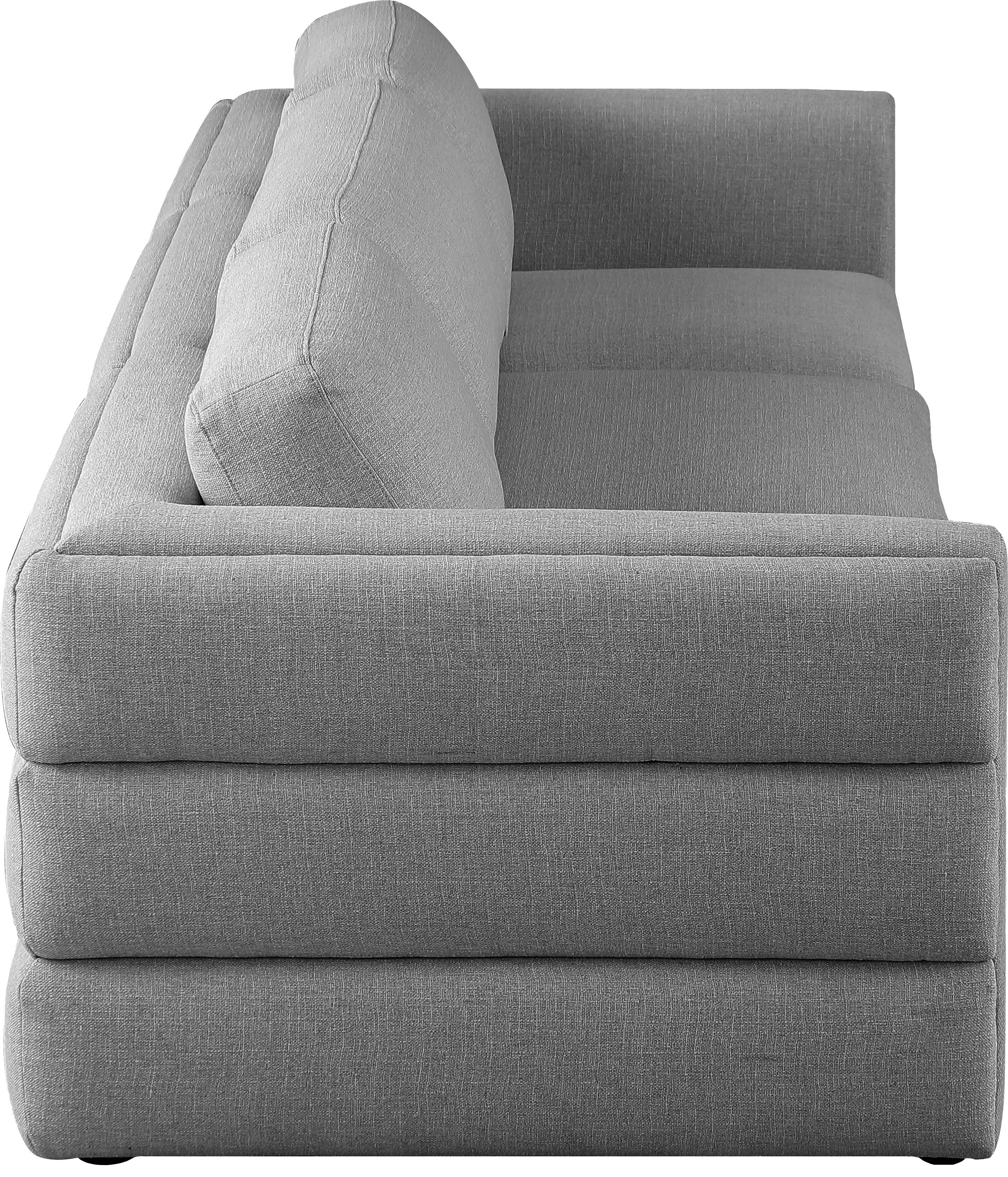 Beckham Durable Linen Textured Fabric Modular Sofa - Modern Sectional Couch for Living Room, Lounge & Home Office - Easy to Assemble Comfortable Sofa Set with Washable Covers