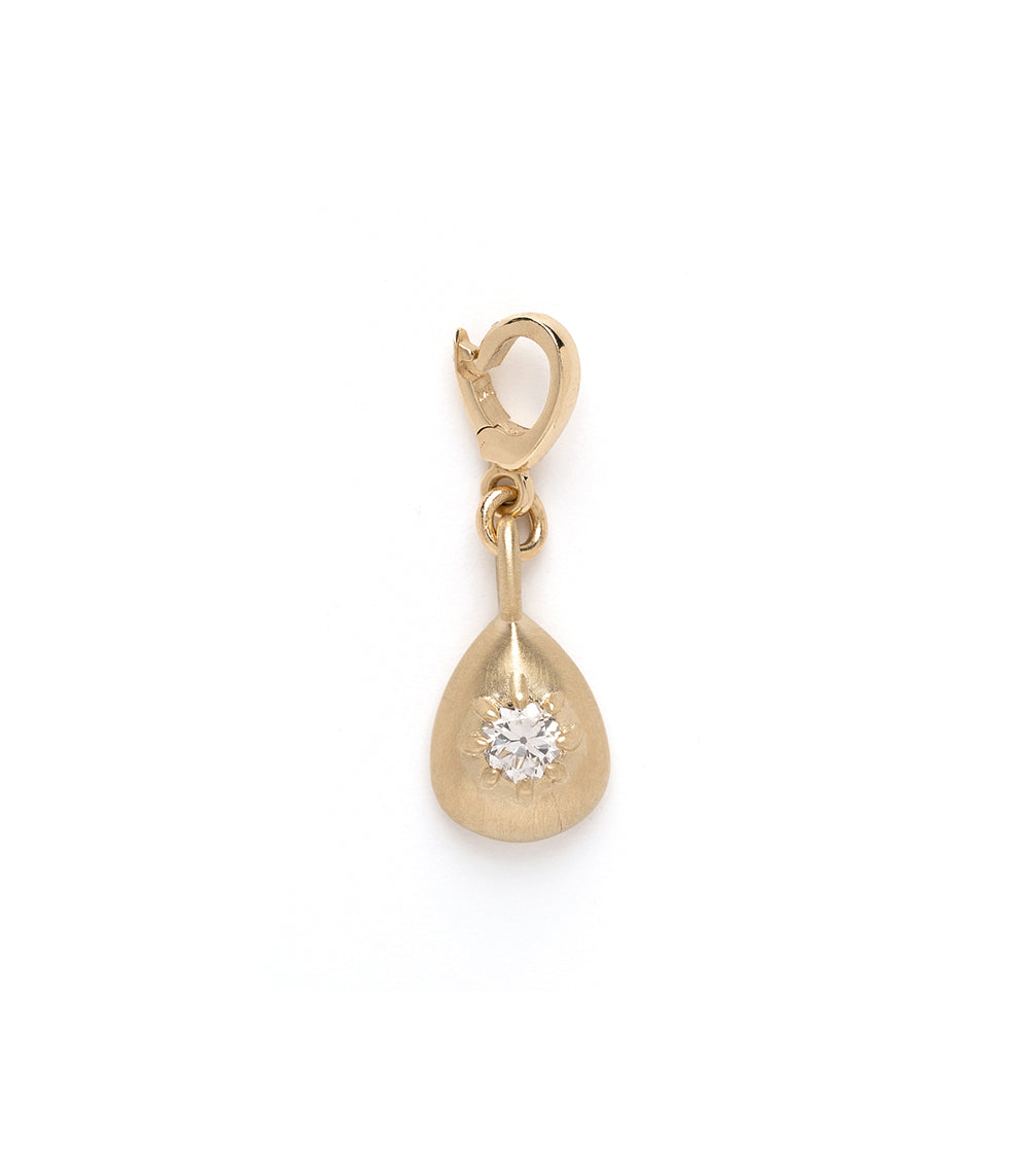 Hope Mini Pear Shape Diamond Charm Pendant Necklace - Elegant 14K Gold Dainty Jewelry for Women - Perfect for Anniversary, Birthday & Valentine's Day Gifts