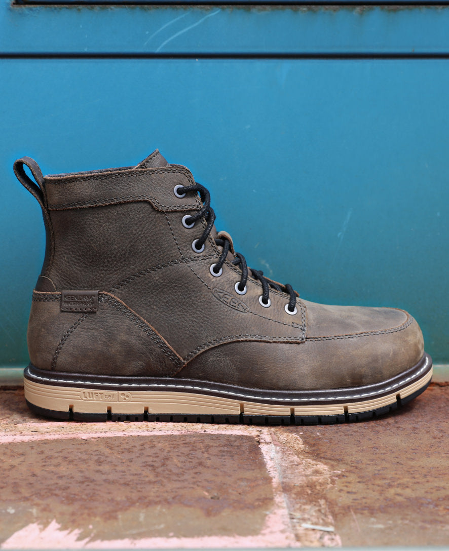 Men's San Jose 6 Waterproof Work Boots with Aluminum Toe - Cascade Brown/Black | Durable Safety Shoes for Construction, Hiking & Outdoor Work